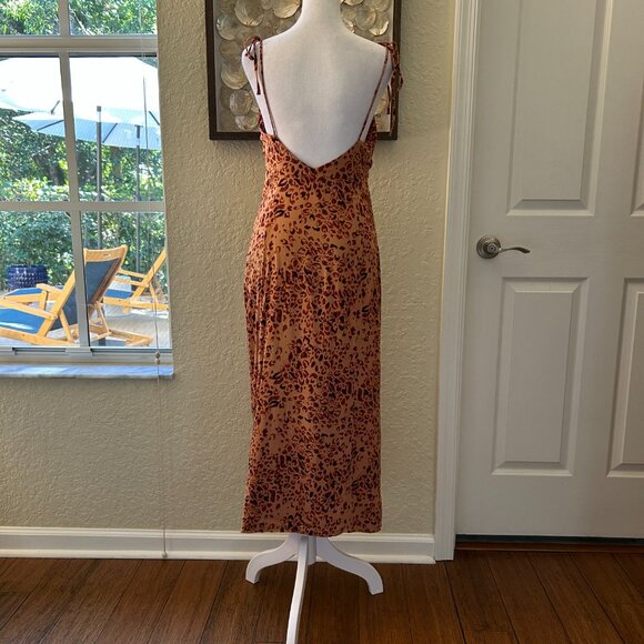 Free People Rust & Tan Floral Slip Dress - Picture 6 of 8